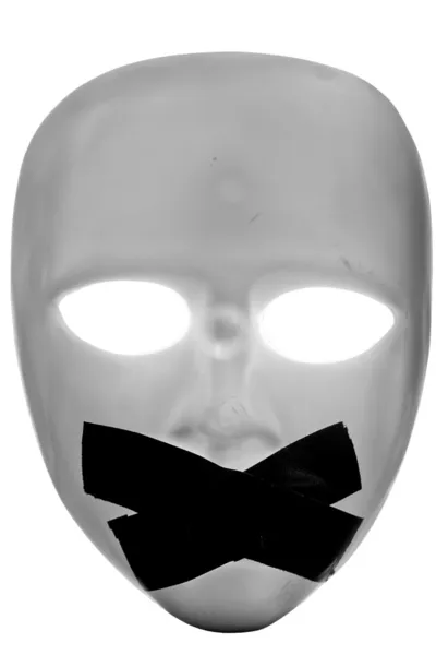 Tejpade mun mask — Stockfoto