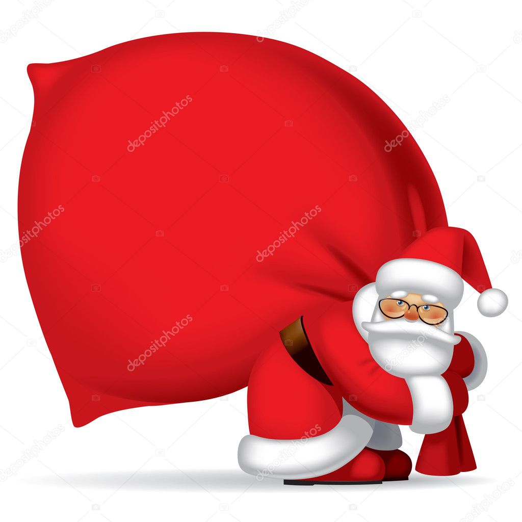 Santa Claus with sack