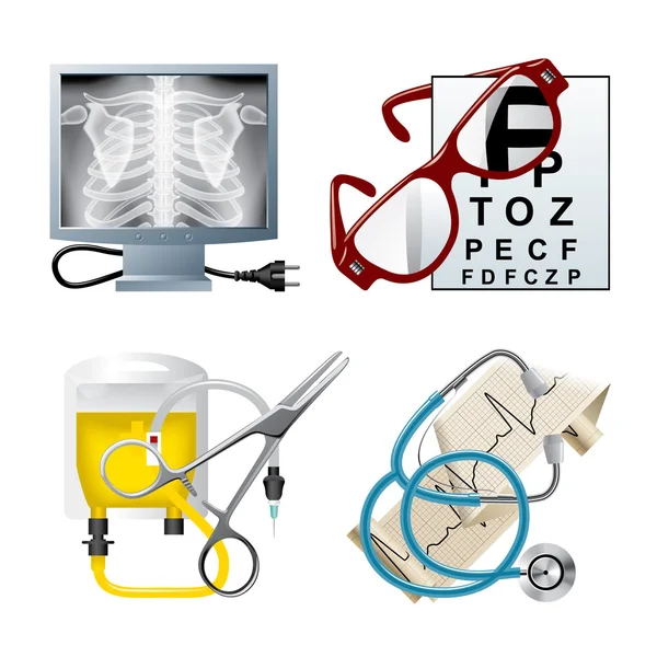 Conjunto de iconos médicos — Vector de stock