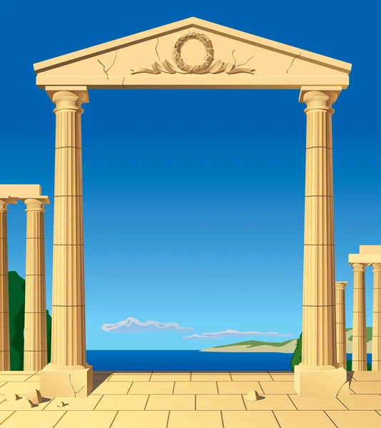 Antic entrance — Stock Vector