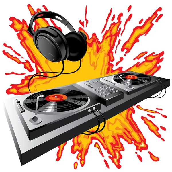 DJ control panel — Stock Vector