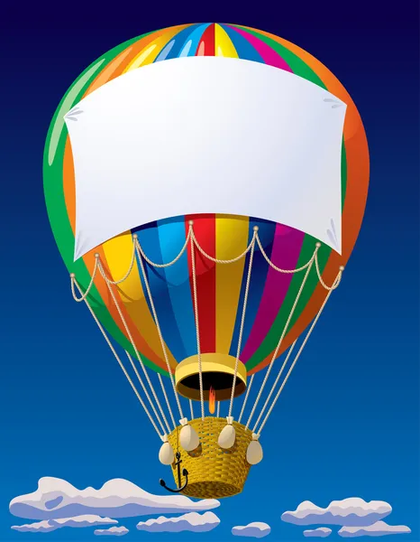 Globo de aire en el cielo — Vector de stock