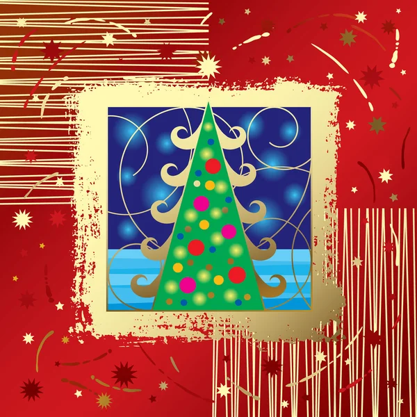 Noel ve yeni yıl kartı — Stok Vektör
