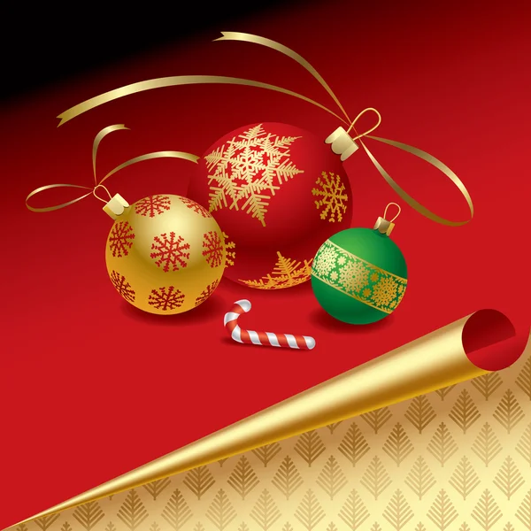 圣诞及新年的贺卡 — 图库矢量图片