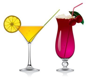 limon ve kiraz kokteyl