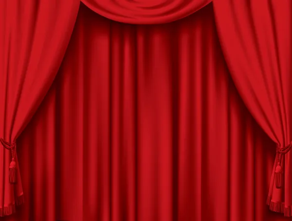 Red curtain — Stock Vector