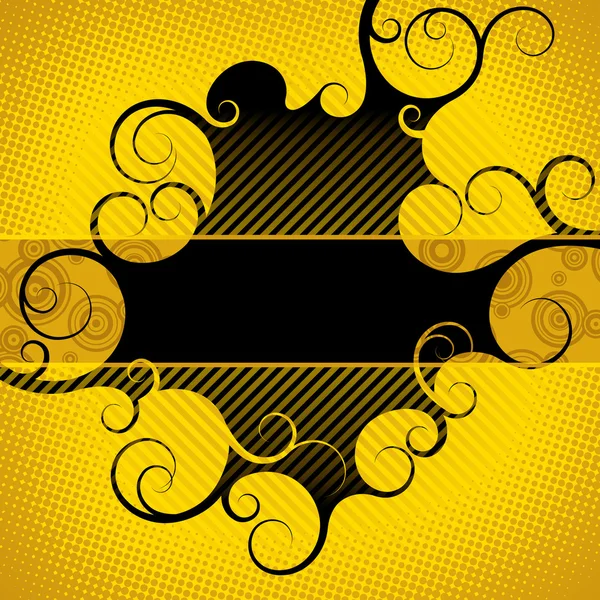 Abstrato fundo amarelo-preto — Vetor de Stock