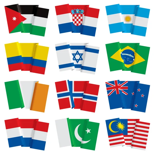 Set of world flags — Stock Vector