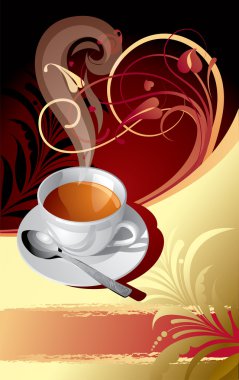 bir kupa ile klasik arka plan