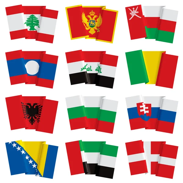 Set of world flags — Stock Vector