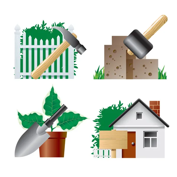 Landscaping icons 1 — Stock Vector