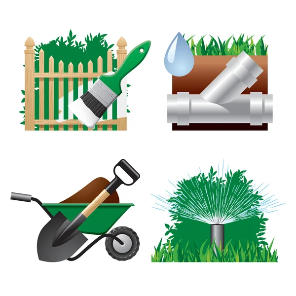 Iconos de paisajismo 2 — Vector de stock