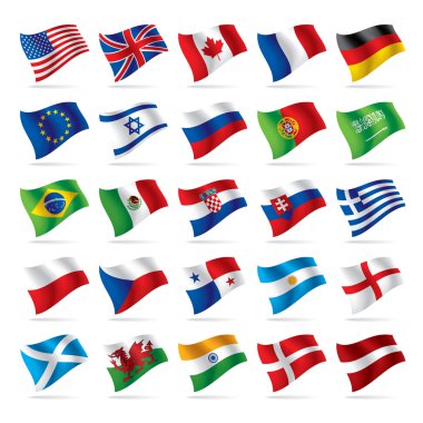 Set of world flags 1 clipart