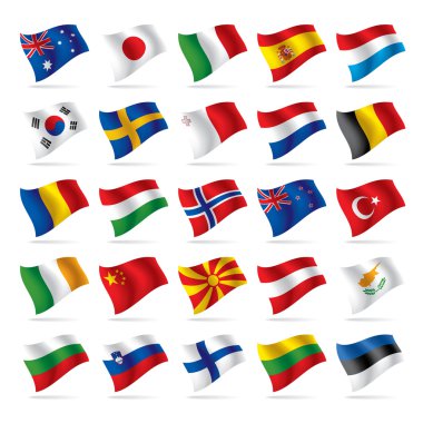 Set of world flags 2 clipart