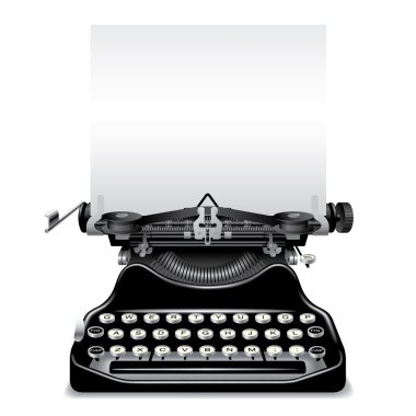 OLd typewriter clipart