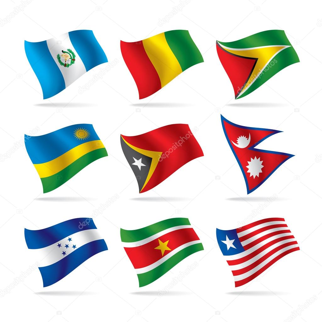 Set of world flags 9