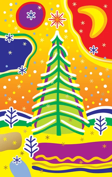 Christmas & New Year's card — Stock Vector