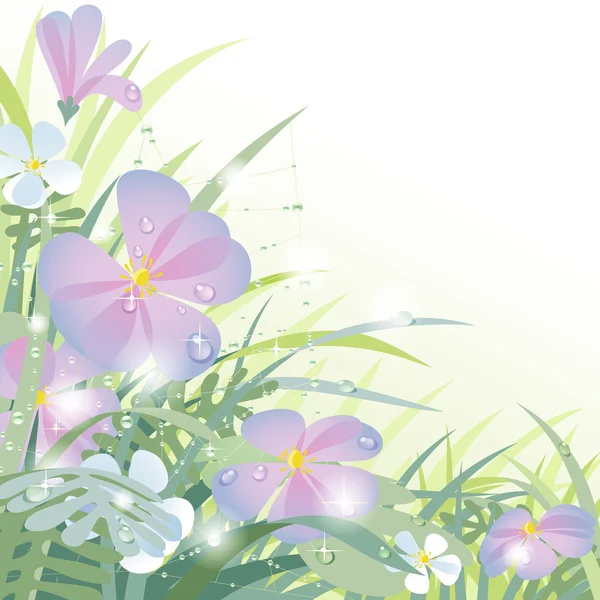Morgon blommor — Stock vektor