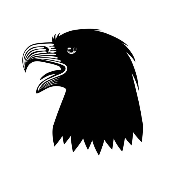 Engraved Vintage Drawing Eagle Head — Stock Vector