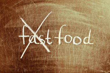 yazı tahtası Beyaz tebeşir ile yazılmış lokanta.