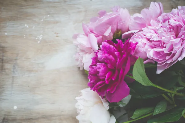 Beautiful Bouquet Pink Peonies — Stock Photo, Image