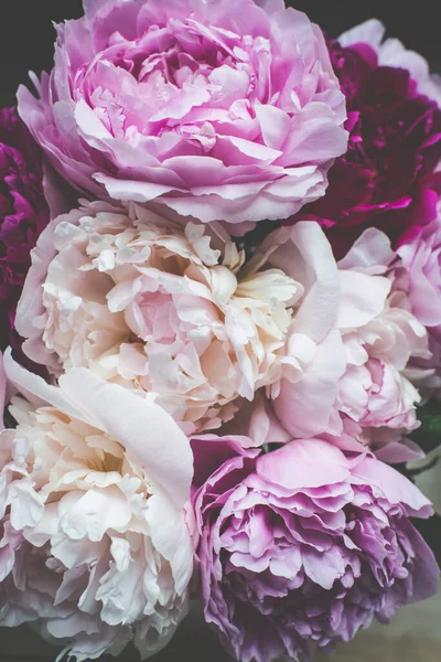 Beautiful Bouquet Pink Peonies — Stock Photo, Image
