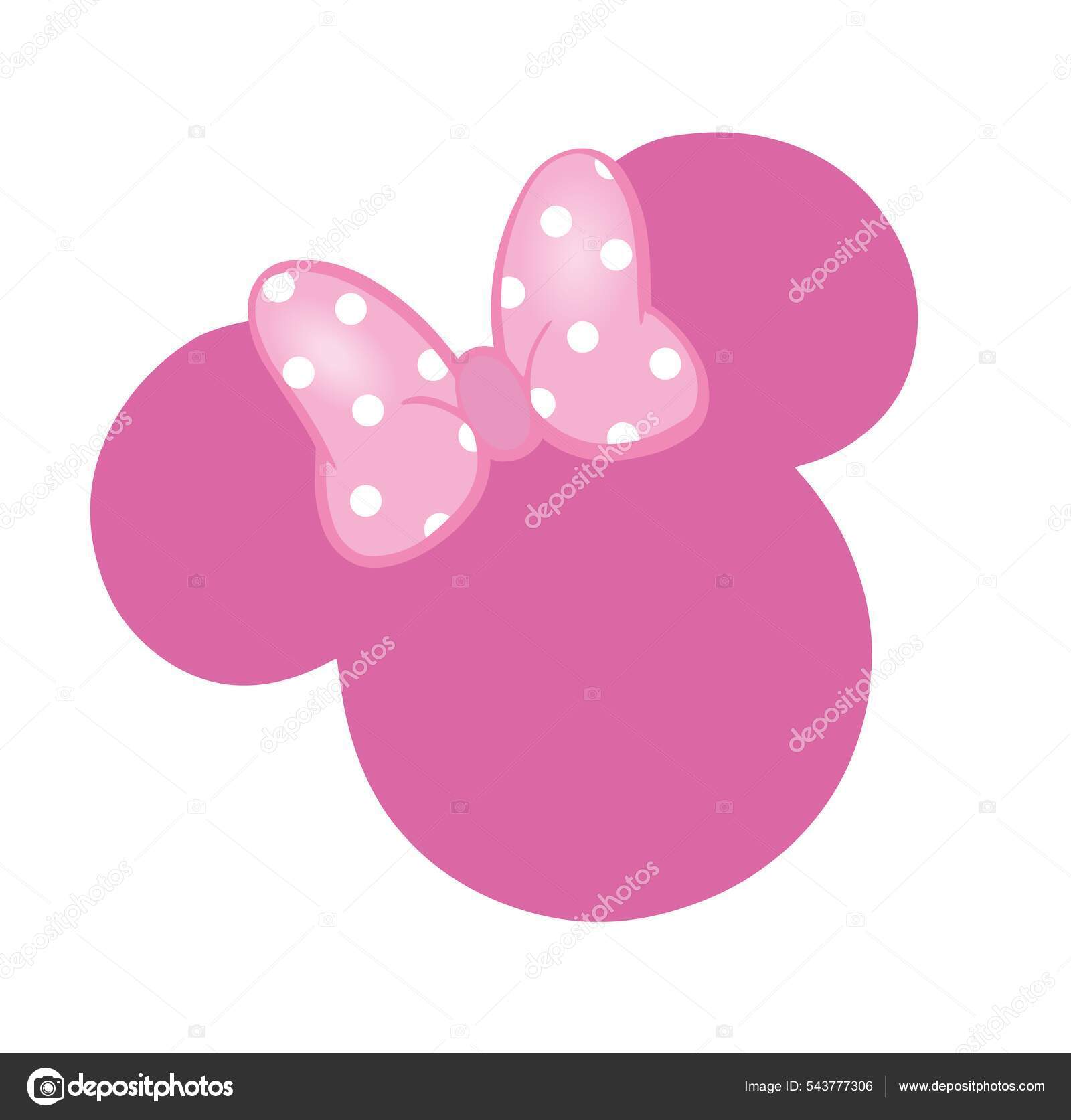 Minnie Mouse Head Pink Pink Bow Stock Editorial Photo © sladom 543777306