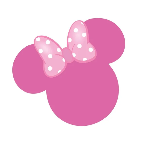 Minnie Mouse Head Pink Pink Bow — Stock Photo, Image