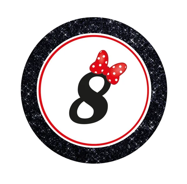 Minnie Mouse kek üstü siyah parıltı 8