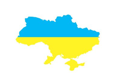 Wite arkaplan vektörü üzerinde Ukrayna haritası