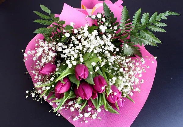 Kytice růžových květin — Stock fotografie