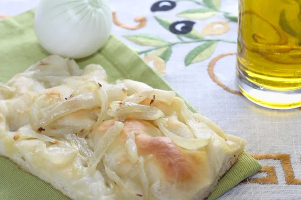 Focaccia con cipolle — Foto Stock