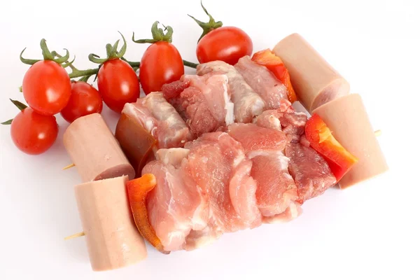 Skewers with tomatoes — Stock Photo, Image