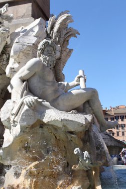 dört nehir Roma Çeşmesi bir parçası