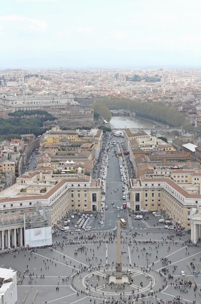 St Peter's Square-utsikten från kupolen — Stockfoto