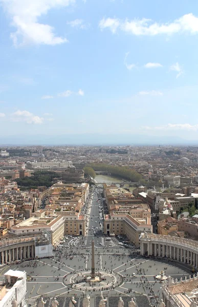 St. Peter 's Square-utsikt fra Kuppelen – stockfoto