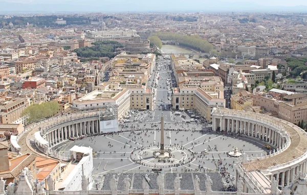 St Peter's Square-utsikten från kupolen — Stockfoto