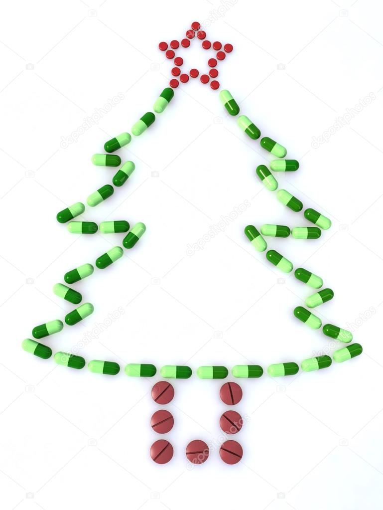 Christmas tree with pills — Stock Photo © fabioberti.it 17454655