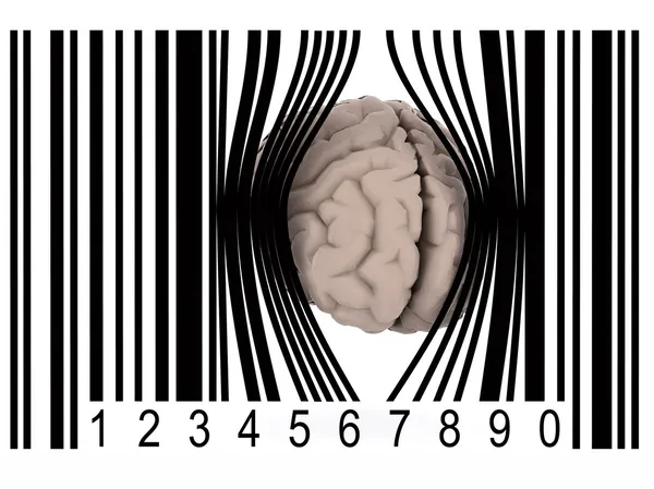 brain that gets out from a bar code