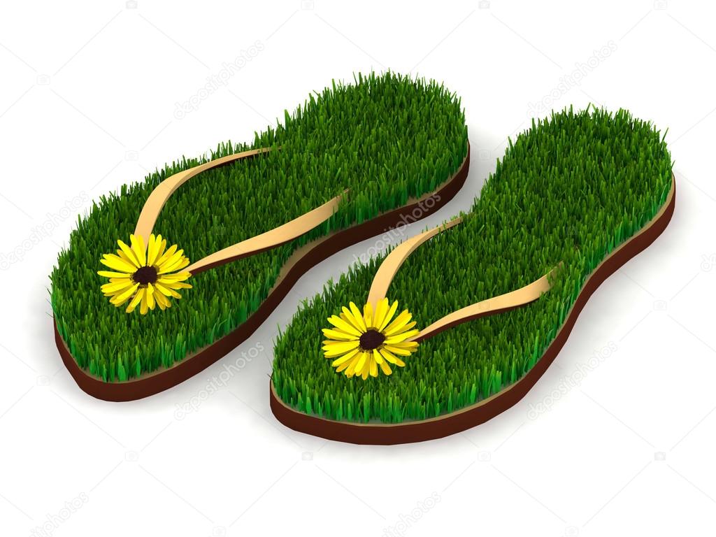 yellow flower sandals