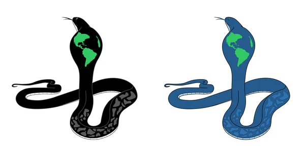 La Tierra bajo el control de la Serpiente — Vector de stock