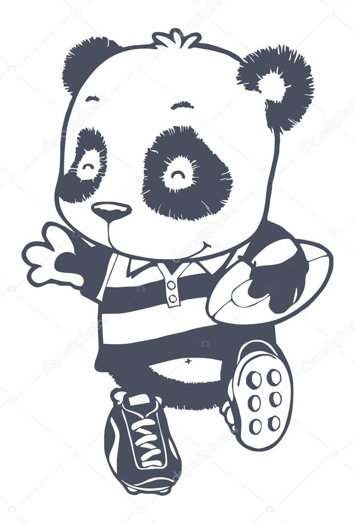 Panda rugbyer