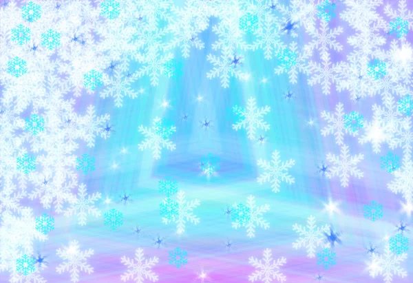 Şehirde kar yağıyor.