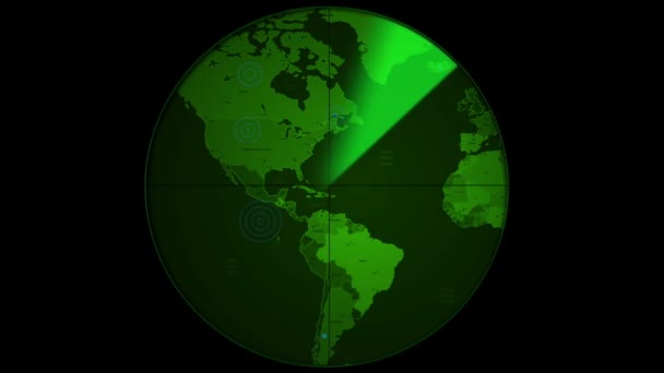 Affichage d'écran radar 