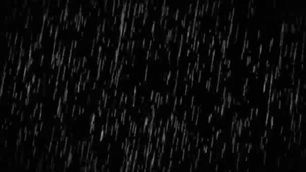 Gotas de lluvia cayendo alfa — Vídeo de stock