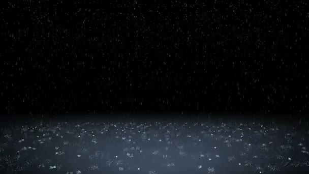 Yağmur damlaları düşen alpha — Stok video
