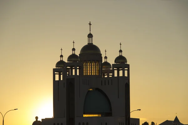 Iglesia cristiana al atardecer — Foto de Stock