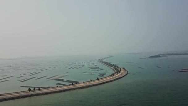 大三段山島 広西チワン族自治 中国で最も美しい海の道路の空中写真 — ストック動画