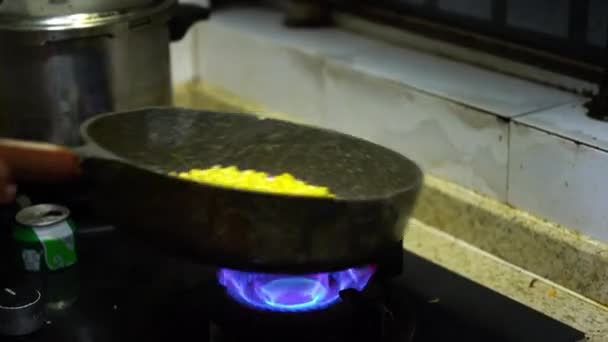 Chef Stirs Corn Pot — Videoclip de stoc