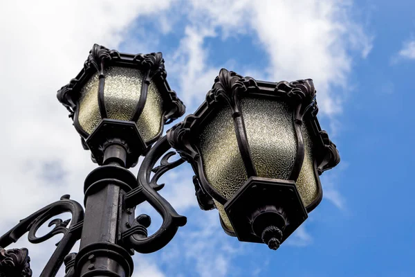 Primer Plano Farolas Estilo Europeo Parque — Foto de Stock